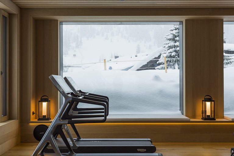 The gym at Almhof Schneider at Lech, Austria.