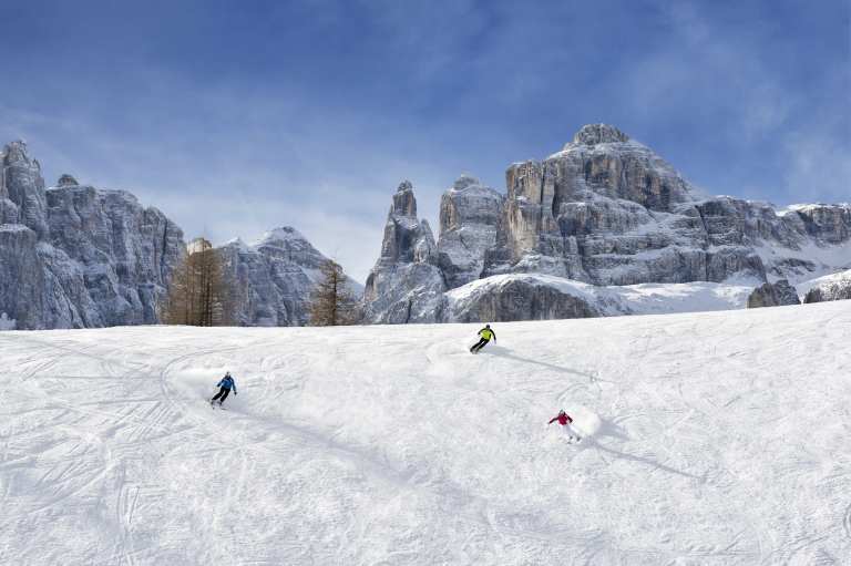 Aman Rosa Alpina set within the Dolomites, offering direct access to the Alta Badia ski area and some of the most scenic slopes in the region.