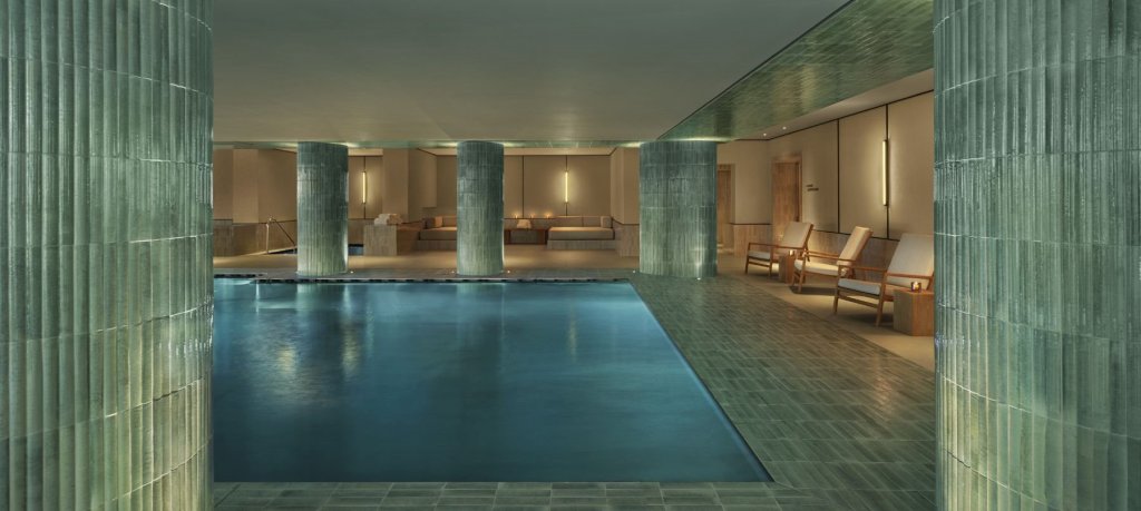 Longevity Spa indoor pool at Lake Como EDITION luxury wellness hotel on Lake Como