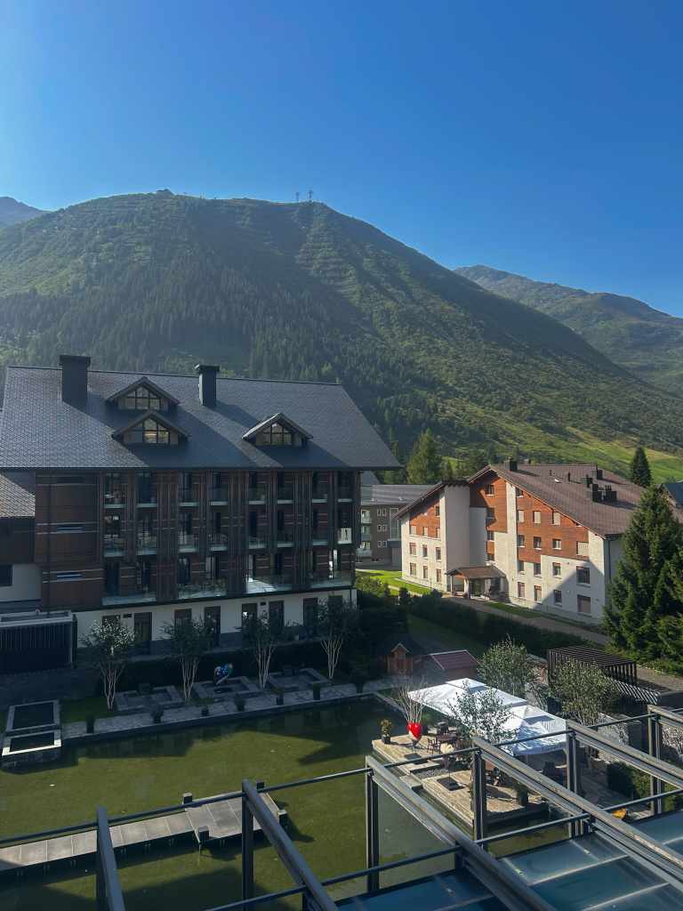 The Chedi Andermatt in the summer season offers a unique charm.