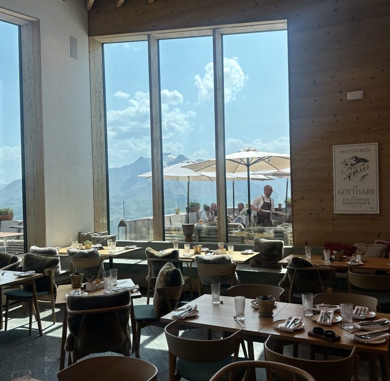 Lunch on the mountains in Andermatt