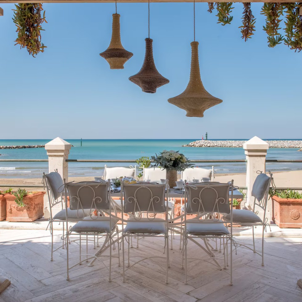 Outdoor terrace of Villa Galatea